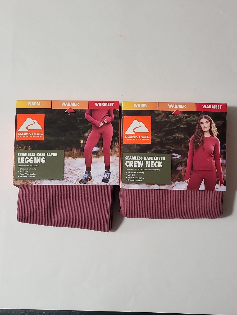 Ozark Trail Seamless Base Layer Legging & Top Set — Plum--Medium NEW